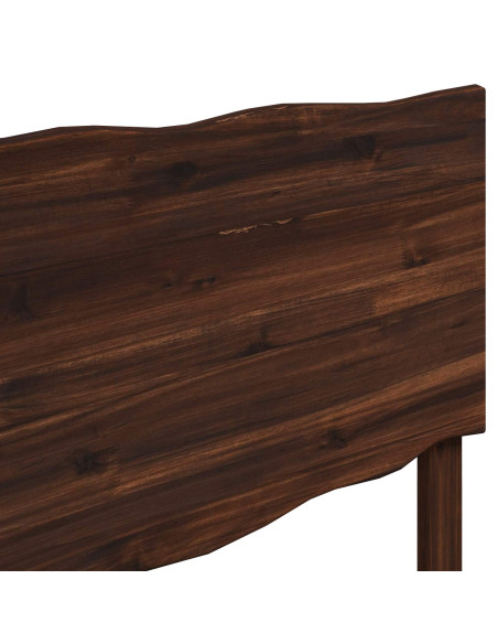 Testiera con bordo vivo ROSTOCK Marrone Scuro 90 cm