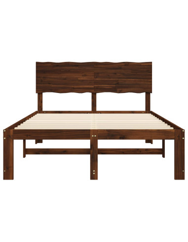 Letto matrimoniale con testiera ROSTOCK Marrone Scuro