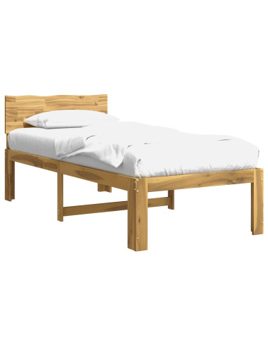 Letto Singolo con Testiera ROSTOCK Bianco 90 x 200 cm