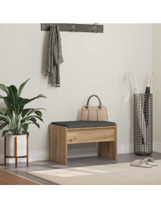 Panca per scarpe con cuscino Rovere Artigianale 63 x 38 x 40 cm