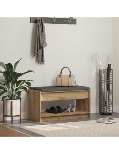 Panca per scarpe con cuscino Rovere Artigianale 83 x 38 x 45 cm
