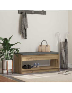 Panca per scarpe con cuscino Rovere Artigianale