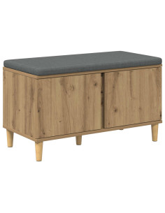 Panca per scarpe con cuscino Rovere Artigianale 80 x 38 x 46 cm 2