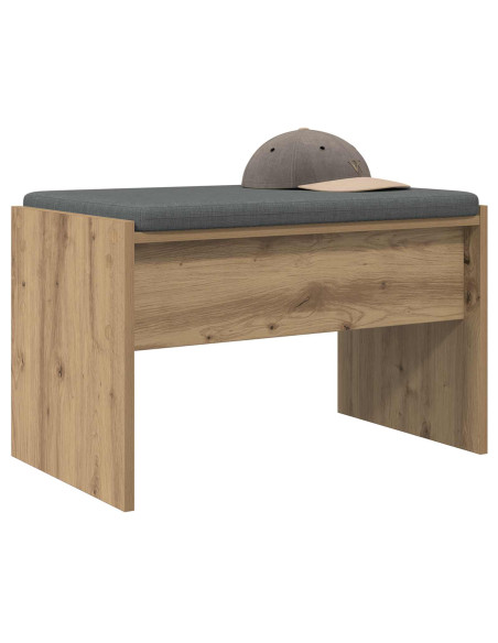 Panca per scarpe con cuscino Rovere Artigianale 63 x 38 x 40 cm