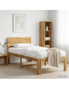 Letto Singolo con Testiera ROSTOCK Bianco 90 x 200 cm