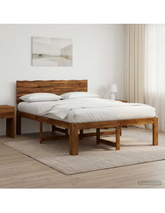 Letto matrimoniale con testiera ROSTOCK Naturale 120 x 200 cm