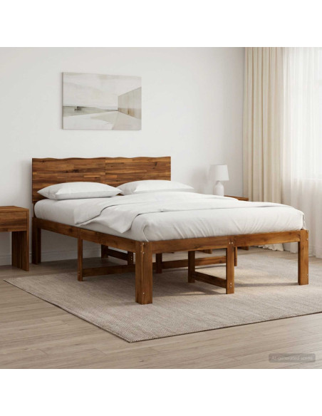 Letto matrimoniale con testiera ROSTOCK Naturale 120 x 200 cm