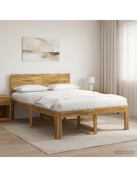 Letto matrimoniale con testiera ROSTOCK Bianco 120 x 200 cm
