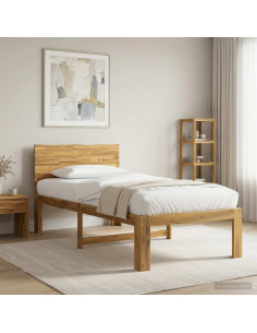 Letto Singolo con Testiera ROSTOCK Bianco 75 x 190 cm