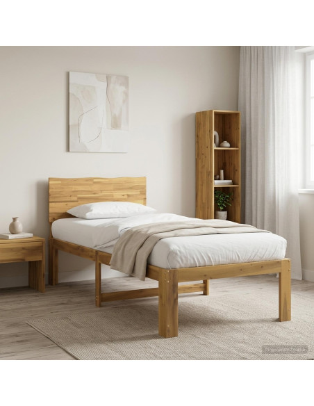 Letto Singolo con Testiera ROSTOCK Bianco 90 x 190 cm