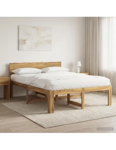 Letto matrimoniale con testiera ROSTOCK Bianco 135 x 190 cm