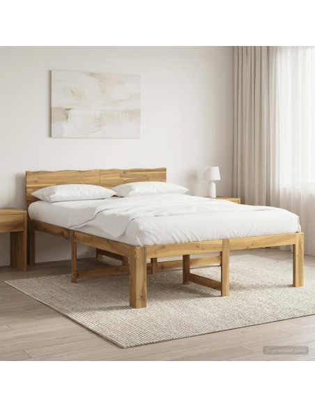 Letto matrimoniale con testiera ROSTOCK Bianco 135 x 190 cm