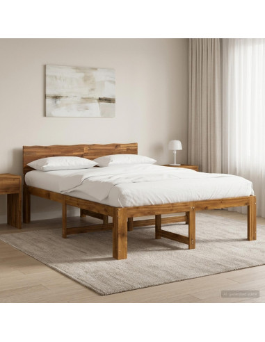 Letto matrimoniale con testiera ROSTOCK Naturale 140 x 190 cm