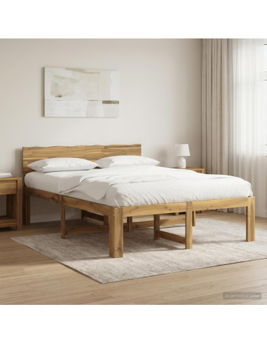 Letto matrimoniale con testiera ROSTOCK Bianco 140 x 190 cm