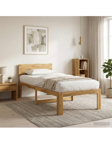 Letto Singolo con Testiera ROSTOCK Bianco 100 x 200 cm