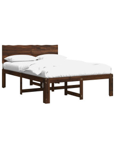 Letto matrimoniale con testiera ROSTOCK Marrone Scuro 2