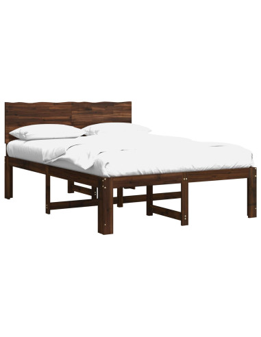 Letto matrimoniale con testiera ROSTOCK Marrone Scuro