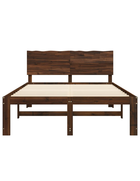 Letto matrimoniale con testiera ROSTOCK Marrone Scuro