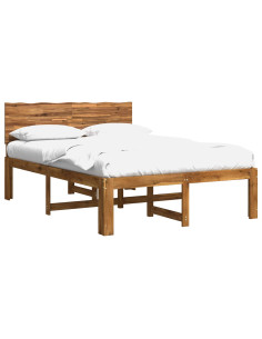 Letto matrimoniale con testiera ROSTOCK Naturale 120 x 200 cm 2