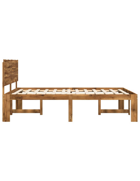 Letto matrimoniale con testiera ROSTOCK Naturale 120 x 200 cm