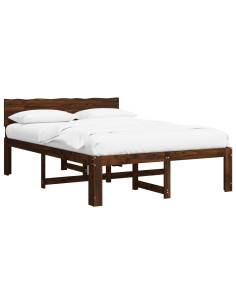 Letto matrimoniale con testiera ROSTOCK Marrone Scuro 2