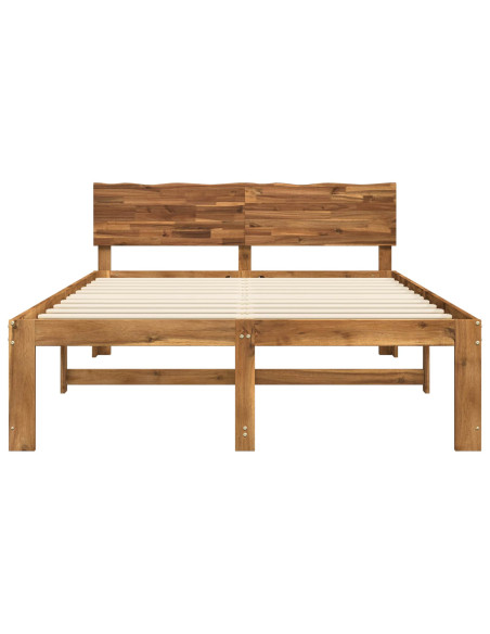 Letto matrimoniale con testiera ROSTOCK Naturale 140 x 190 cm
