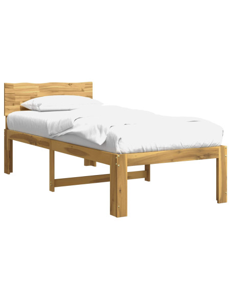 Letto Singolo con Testiera ROSTOCK Bianco 100 x 200 cm