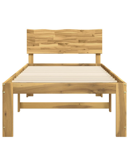 Letto Singolo con Testiera ROSTOCK Bianco 100 x 200 cm
