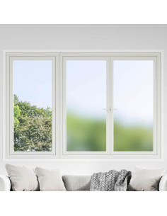 Pellicola statica per finestre Grigio Frosted 45 x 1000 cm PVC