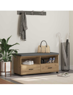 Panca per scarpe con cuscino Rovere Artigianale