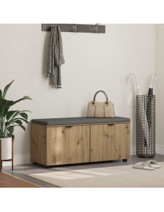 Panca per scarpe con cuscino Rovere Artigianale