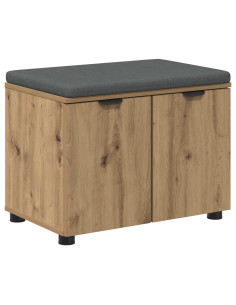 Panca per scarpe con cuscino Rovere Artigianale 60 x 38 x 46 cm 2