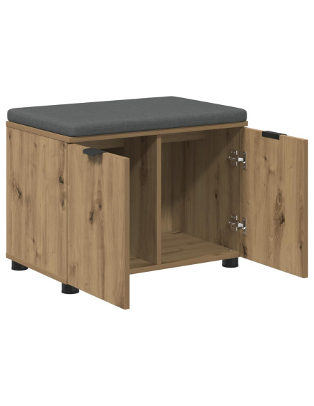 Panca per scarpe con cuscino Rovere Artigianale 60 x 38 x 46 cm