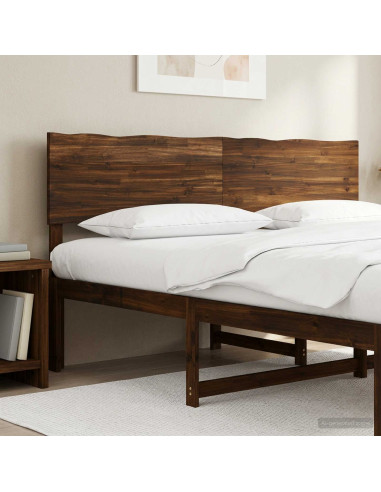 Testiera con bordo vivo ROSTOCK Marrone Scuro 200 cm
