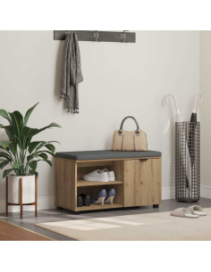 Panca per scarpe con cuscino Rovere Artigianale 80 x 38 x 46 cm