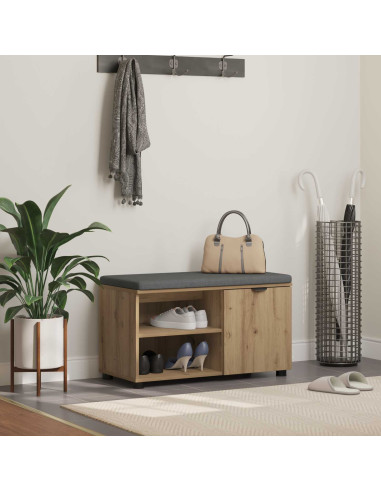Panca per scarpe con cuscino Rovere Artigianale 80 x 38 x 46 cm
