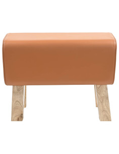 panca 60 x 30 x 45 cm Pelle Vera Marrone 2
