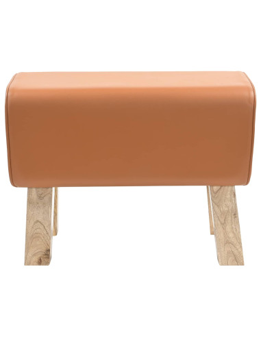 panca 60 x 30 x 45 cm Pelle Vera Marrone