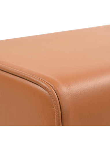 panca 60 x 30 x 45 cm Pelle Vera Marrone