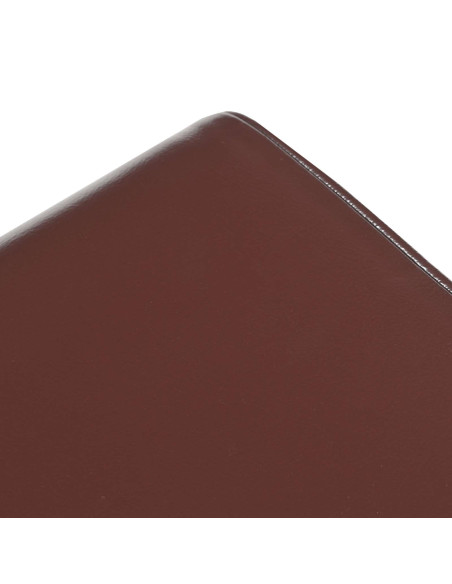 panca 60 x 30 x 45 cm Pelle Vera Marrone Scuro