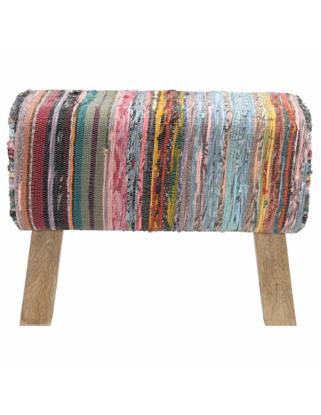 panca 60 x 30 x 45 cm Pelle Vera Multicolore