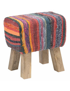 panchina 40 x 30 x 45 cm Pelle Vera Multicolore