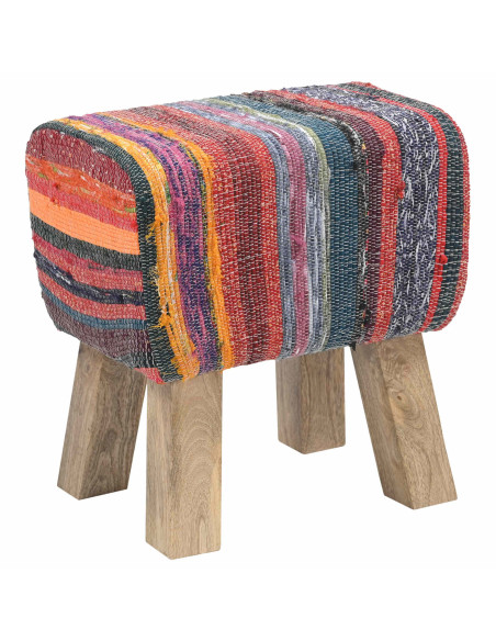 panchina 40 x 30 x 45 cm Pelle Vera Multicolore