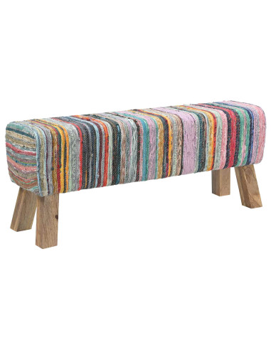panchina 110 x 30 x 45 cm Pelle Vera Multicolore