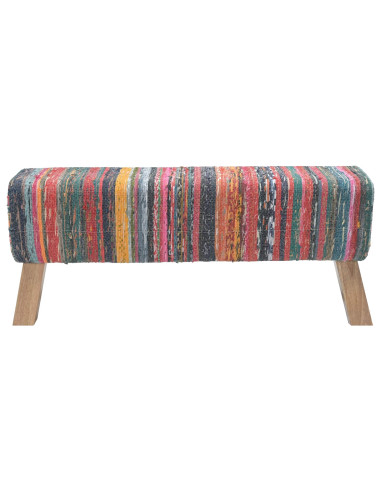 panchina 110 x 30 x 45 cm Pelle Vera Multicolore