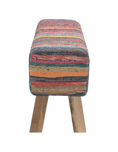 panchina 110 x 30 x 45 cm Pelle Vera Multicolore