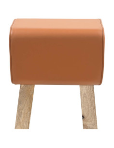 panchina 40 x 30 x 45 cm Pelle Vera Marrone 2