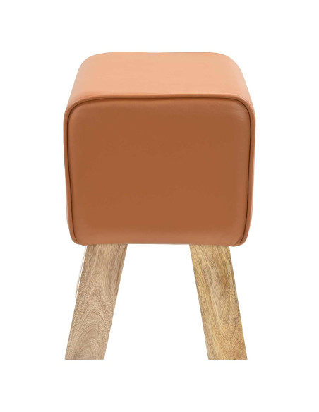 panchina 40 x 30 x 45 cm Pelle Vera Marrone
