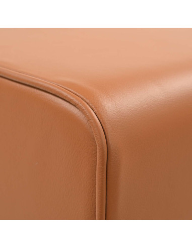 panchina 40 x 30 x 45 cm Pelle Vera Marrone