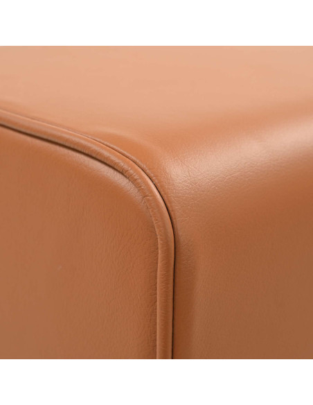 panchina 40 x 30 x 45 cm Pelle Vera Marrone